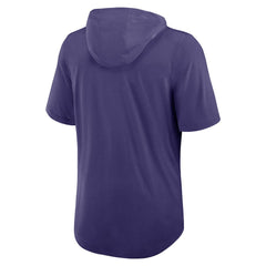 Baltimore Ravens Lockup Tri-Blend Hoodie T-Shirt Purple