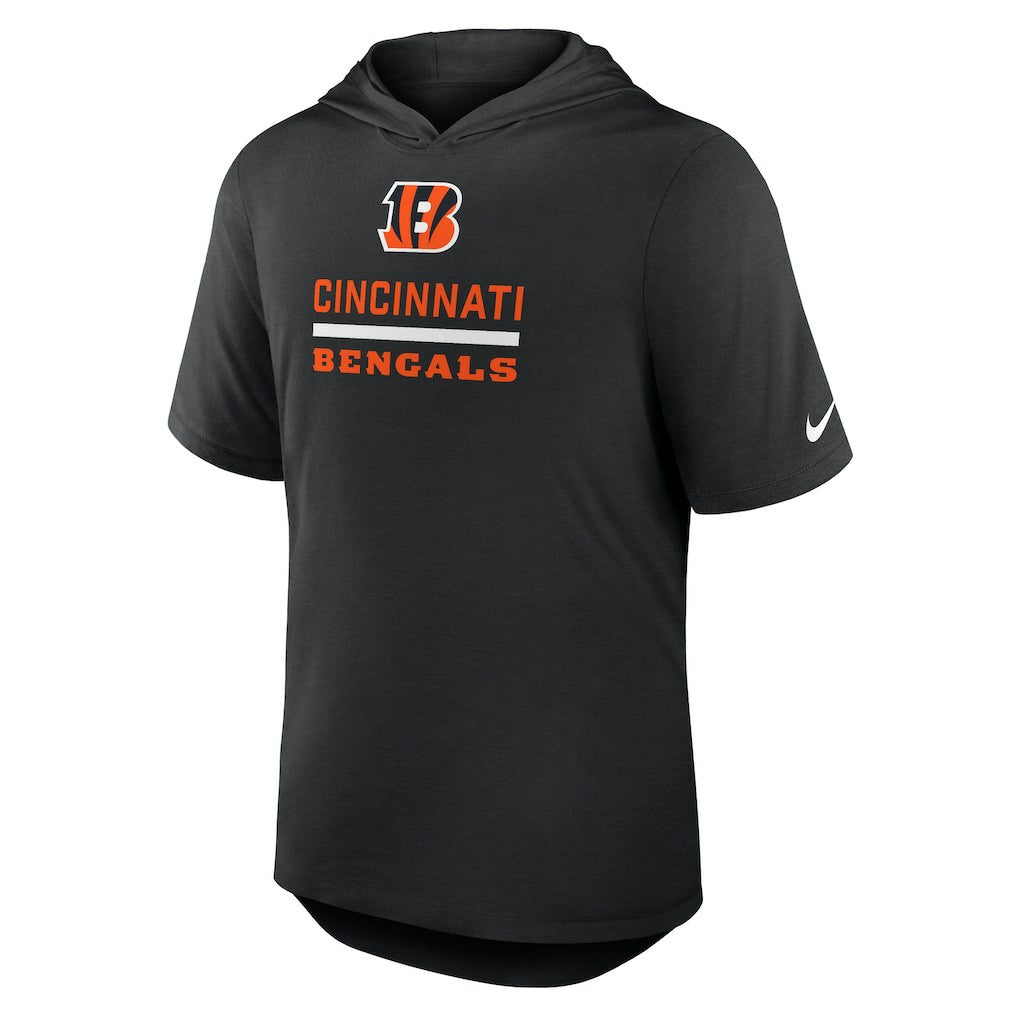 Cincinnati Bengals Lockup Tri-Blend Hoodie T-Shirt Black