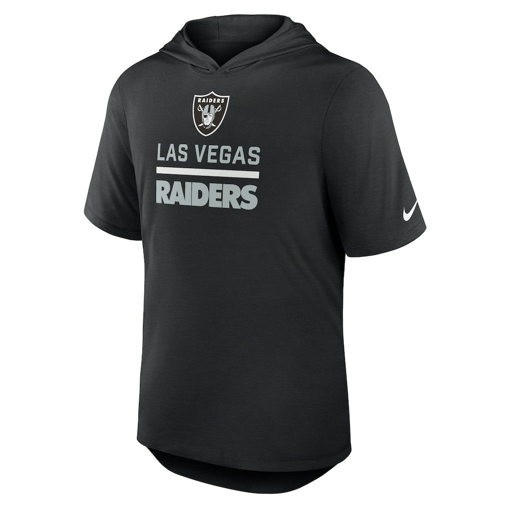 Las Vegas Raiders Lockup Tri-Blend Hoodie T-Shirt Black