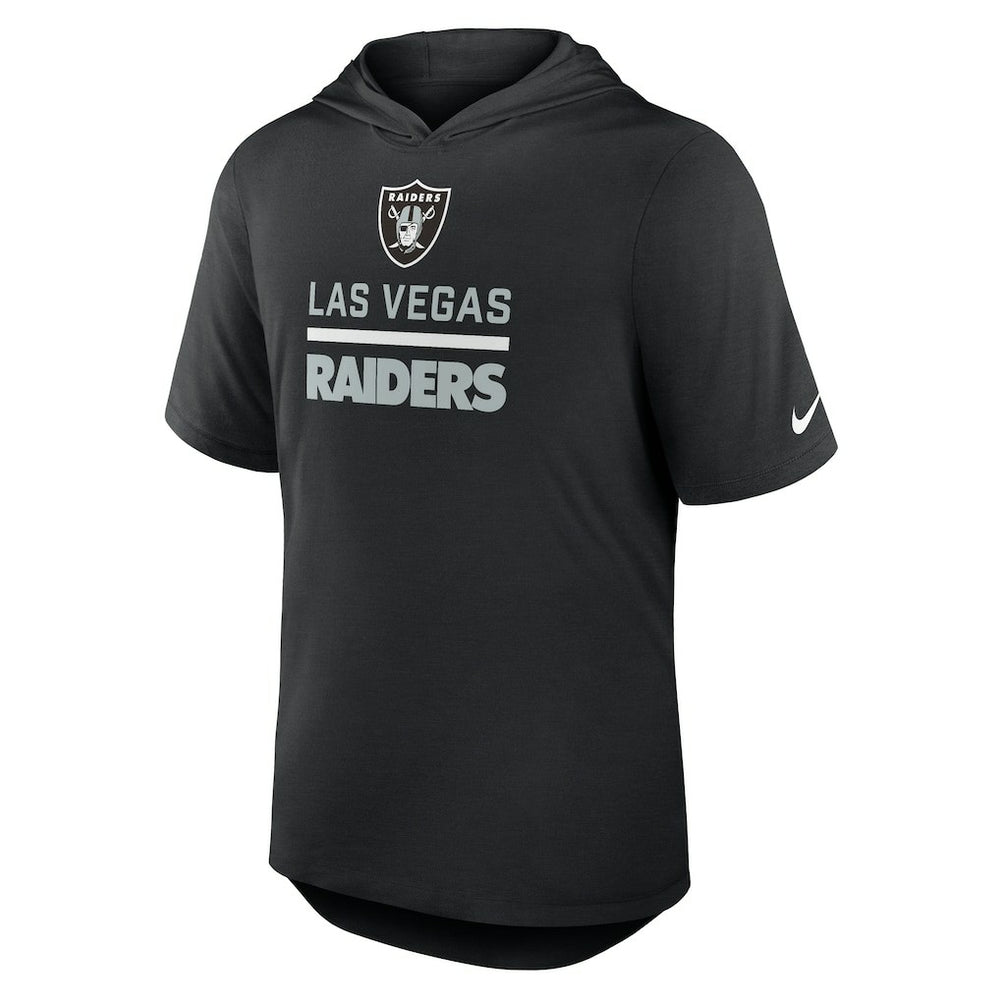 Las Vegas Raiders Lockup Tri-Blend Hoodie T-Shirt Black