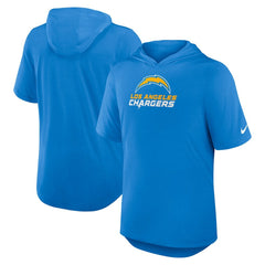Los Angeles Chargers Lockup Tri-Blend Hoodie T-Shirt Powder Blue