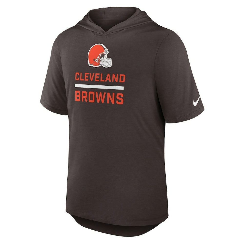 Cleveland Browns Lockup Tri-Blend Hoodie T-Shirt Brown
