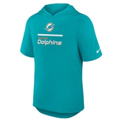Miami Dolphins Lockup Tri-Blend Hoodie T-Shirt Aqua