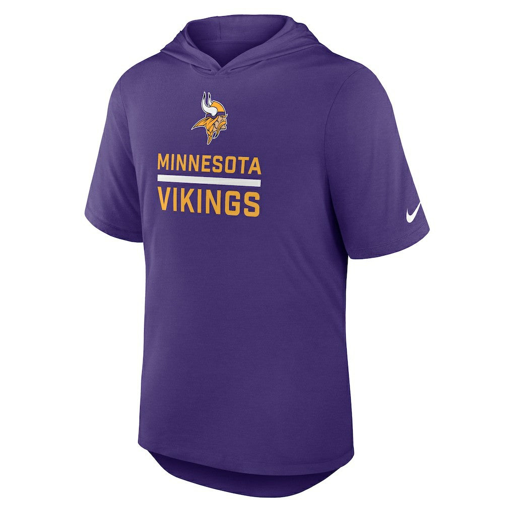 Minnesota Vikings Lockup Tri-Blend Hoodie T-Shirt Purple