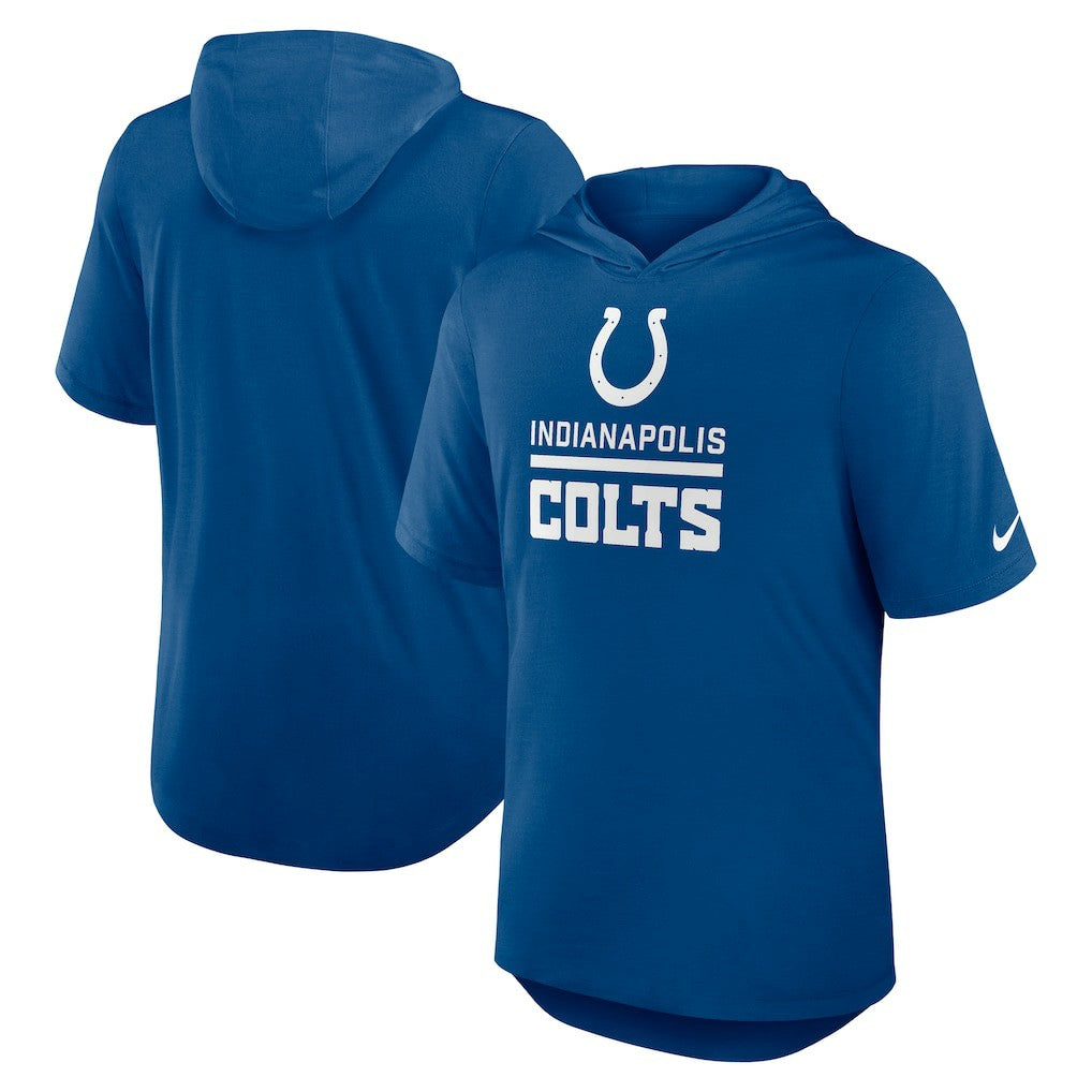 Indianapolis Colts Lockup Tri-Blend Hoodie T-Shirt Royal