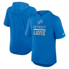 Detroit Lions Lockup Tri-Blend Hoodie T-Shirt Blue