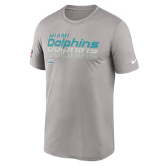 Miami Dolphins Sideline Legend Dri-FIT T-Shirt Gray