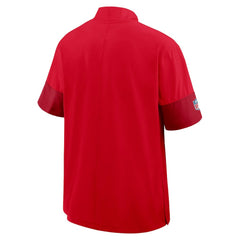 Kansas City Chiefs Sideline Short Sleeve Quarter-Zip Dri-FIT Coach Jacket Red