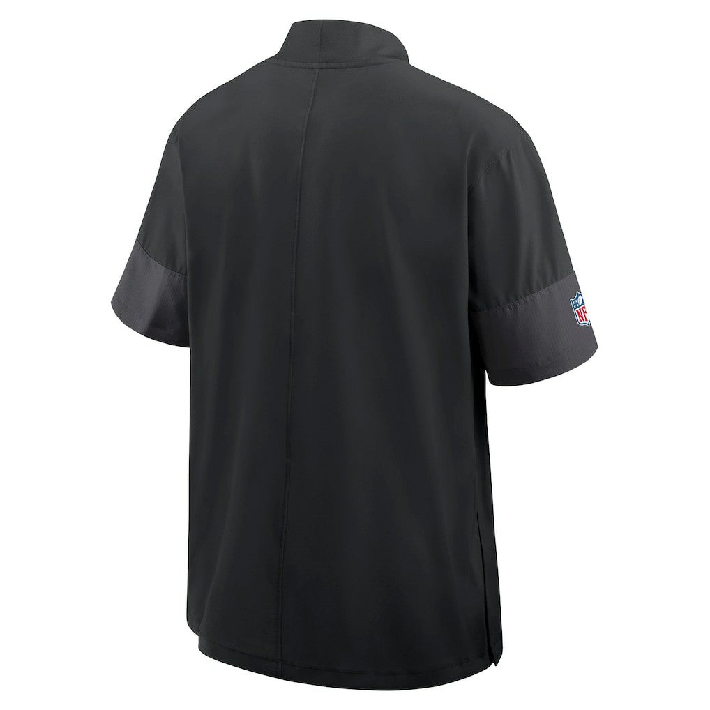 San Francisco 49ers Sideline Short Sleeve Quarter-Zip Dri-FIT Coach Jacket Black