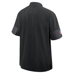 San Francisco 49ers Sideline Short Sleeve Quarter-Zip Dri-FIT Coach Jacket Black
