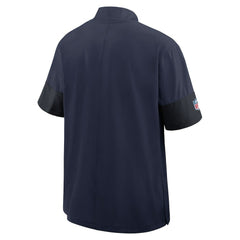 Seattle Seahawks Sideline Short Sleeve Quarter-Zip Dri-FIT Coach Jacket College Navy
