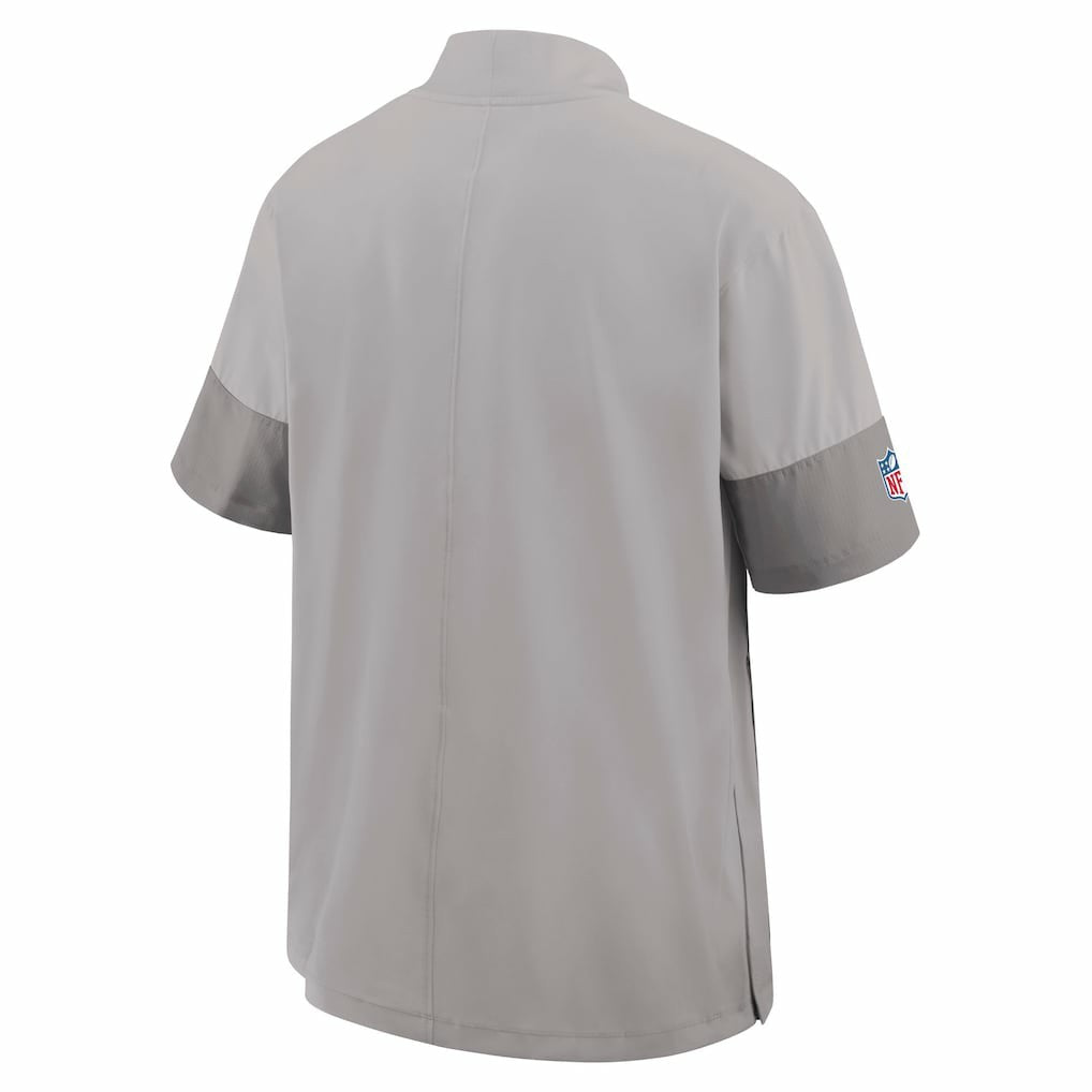 Miami Dolphins Sideline Short Sleeve Quarter-Zip Dri-FIT Coach Jacket Gray