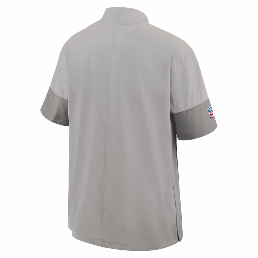Miami Dolphins Sideline Short Sleeve Quarter-Zip Dri-FIT Coach Jacket Gray