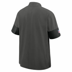 Tampa Bay Buccaneers Sideline Short Sleeve Quarter-Zip Dri-FIT Coach Jacket Pewter
