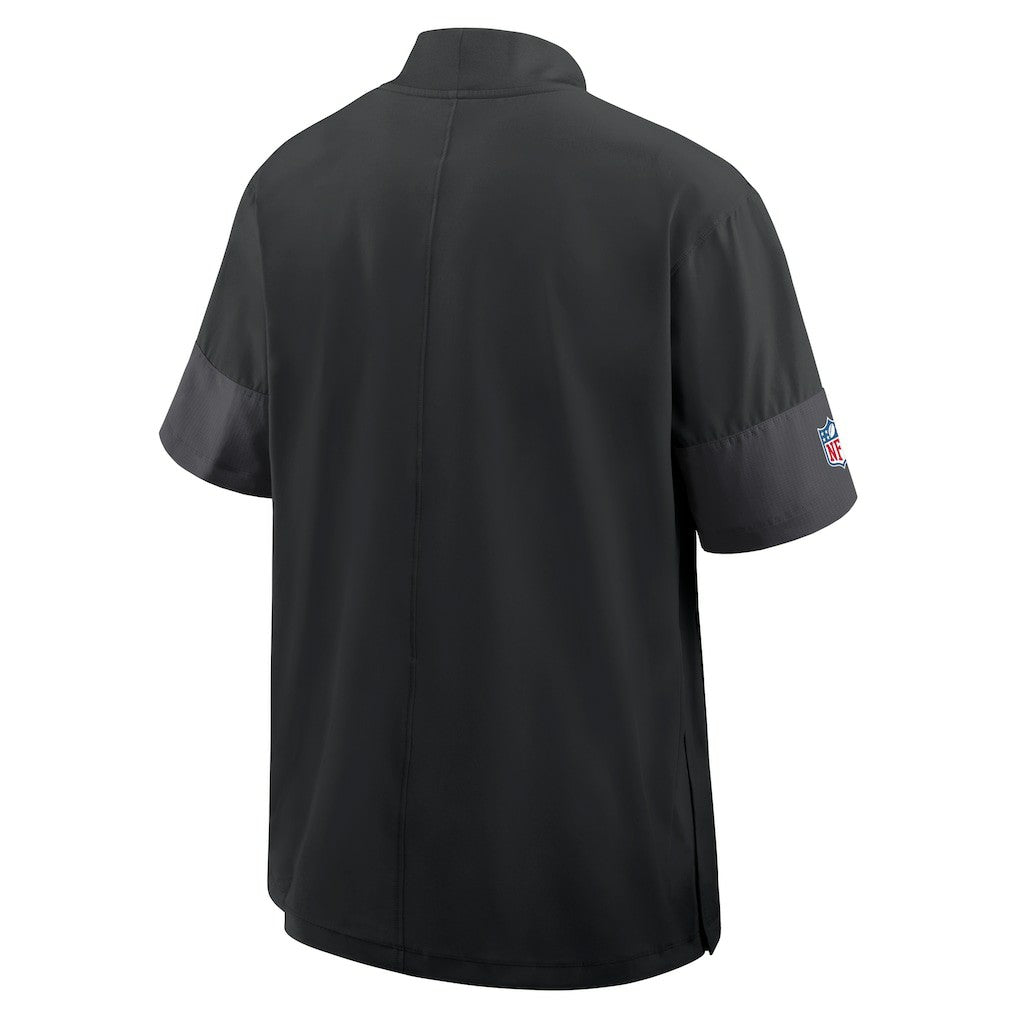 Minnesota Vikings Sideline Short Sleeve Quarter-Zip Dri-FIT Coach Jacket Black