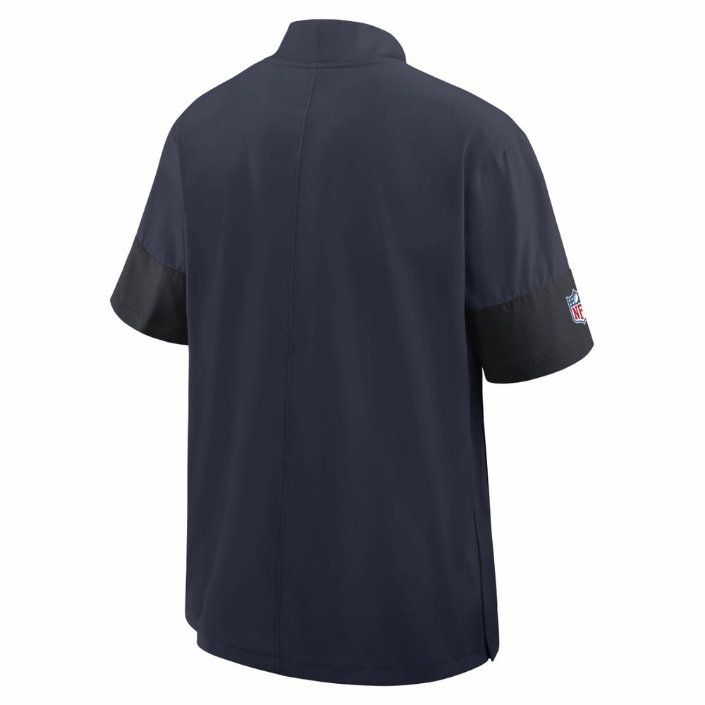 Tennessee Titans Sideline Short Sleeve Quarter-Zip Dri-FIT Coach Jacket Navy