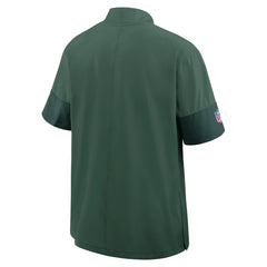 Green Bay Packers Sideline Short Sleeve Quarter-Zip Dri-FIT Coach Jacket Green