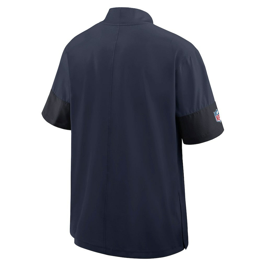Denver Broncos Sideline Short Sleeve Quarter-Zip Dri-FIT Coach Jacket Navy