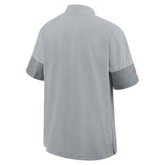 Detroit Lions Sideline Short Sleeve Quarter-Zip Dri-FIT Coach Jacket Gray