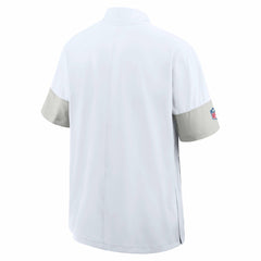 Green Bay Packers Sideline Short Sleeve Quarter-Zip Dri-FIT Coach Jacket White