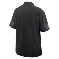 Detroit Lions Sideline Short Sleeve Quarter-Zip Dri-FIT Coach Jacket Black