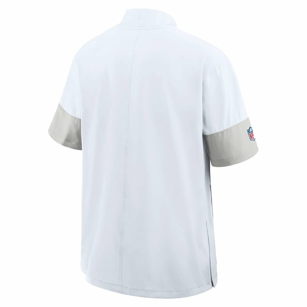 Buffalo Bills Sideline Short Sleeve Quarter-Zip Dri-FIT Coach Jacket White