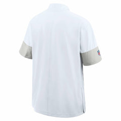 Buffalo Bills Sideline Short Sleeve Quarter-Zip Dri-FIT Coach Jacket White