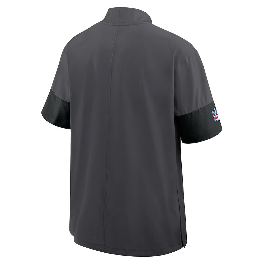 Cleveland Browns Sideline Short Sleeve Quarter-Zip Dri-FIT Coach Jacket Anthracite