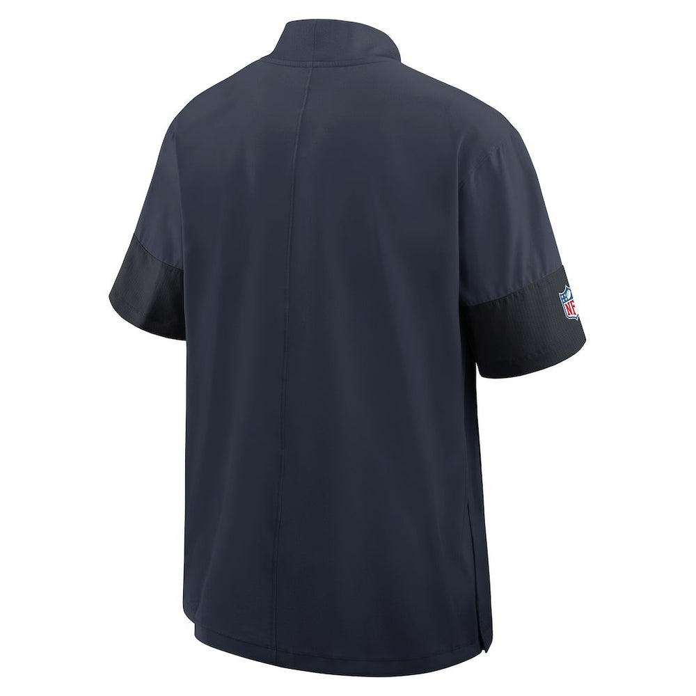 Chicago Bears Sideline Short Sleeve Quarter-Zip Dri-FIT Coach Jacket Navy