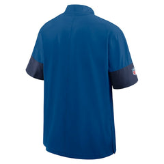 Indianapolis Colts Sideline Short Sleeve Quarter-Zip Dri-FIT Coach Jacket Royal