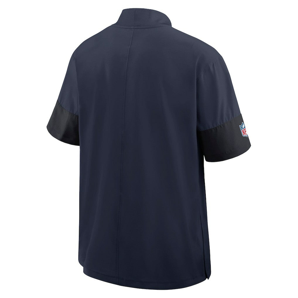 Dallas Cowboys Sideline Short Sleeve Quarter-Zip Dri-FIT Coach Jacket Navy
