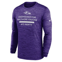 Baltimore Ravens Sideline Velocity Performance Long Sleeve T-Shirt - Purple
