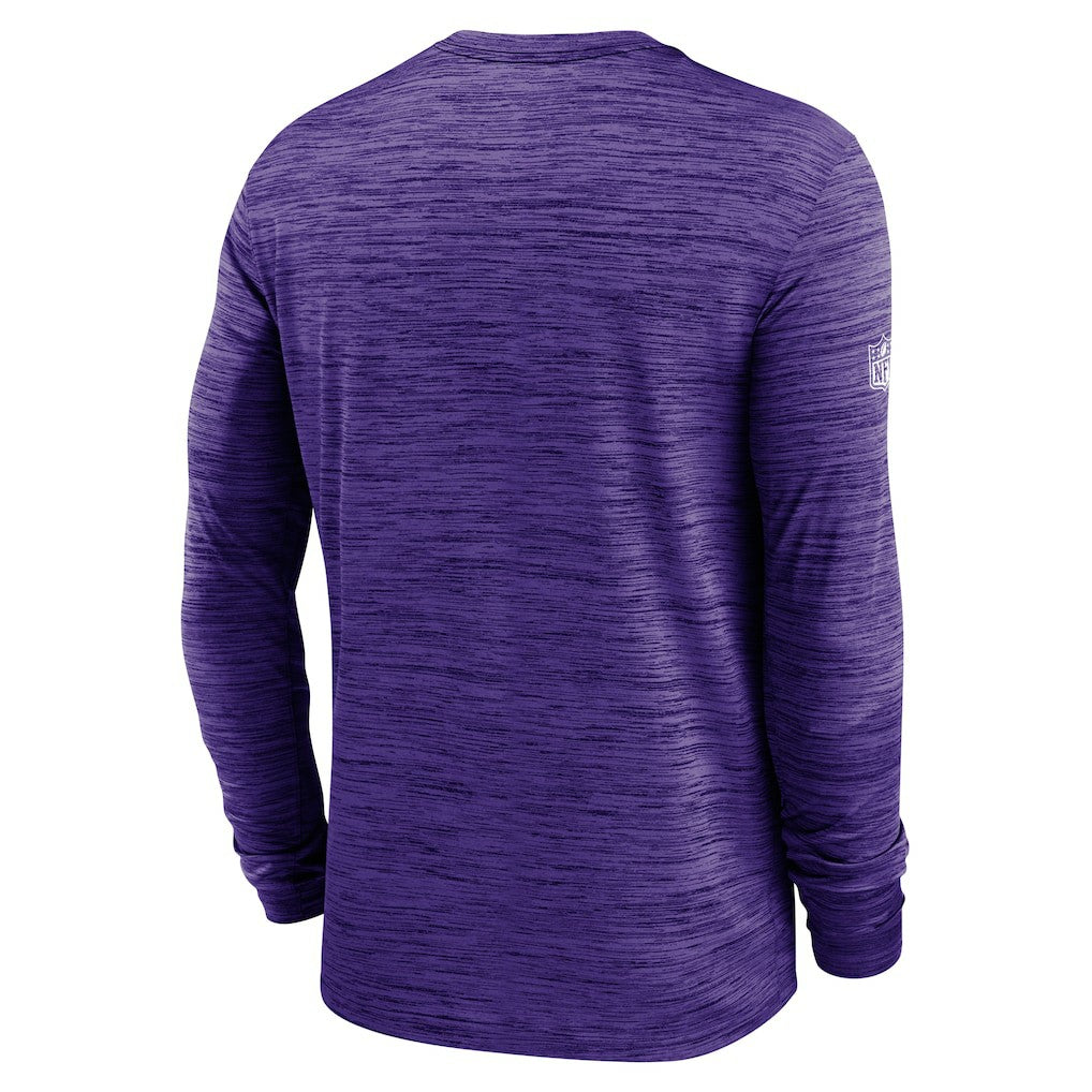 Baltimore Ravens Sideline Velocity Performance Long Sleeve T-Shirt - Purple