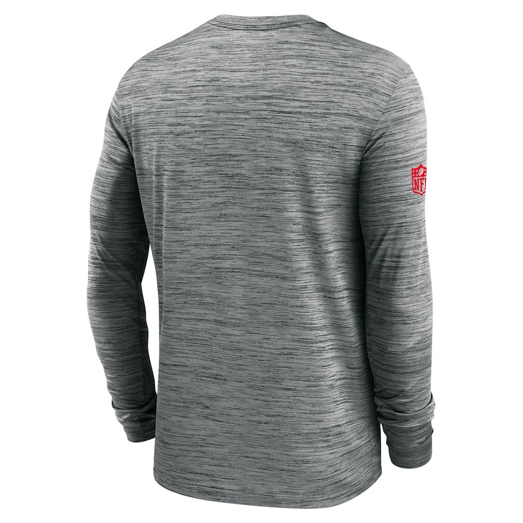 Buffalo Bills Sideline Velocity Performance Long Sleeve T-Shirt - Gray