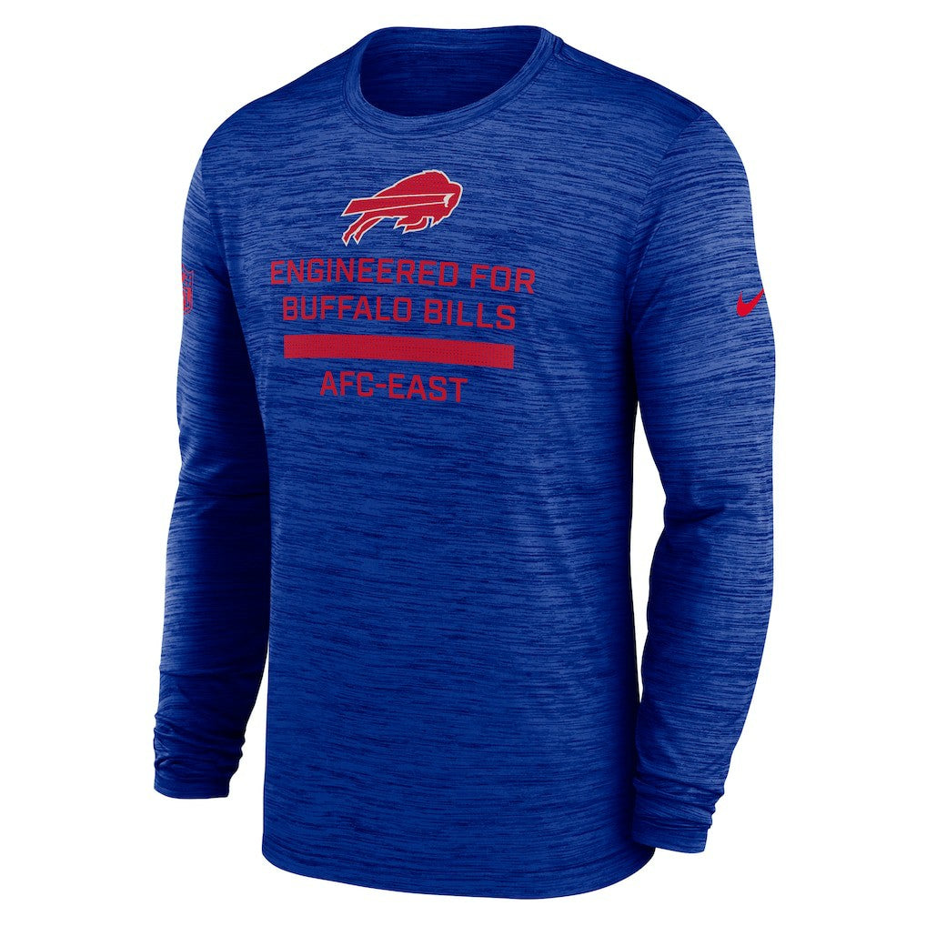 Buffalo Bills Sideline Velocity Performance Long Sleeve T-Shirt - Royal