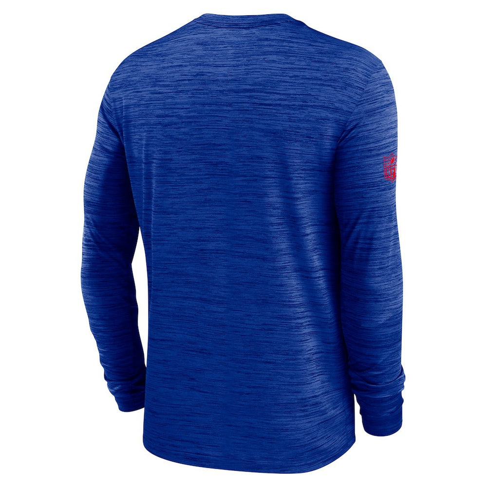 Buffalo Bills Sideline Velocity Performance Long Sleeve T-Shirt - Royal