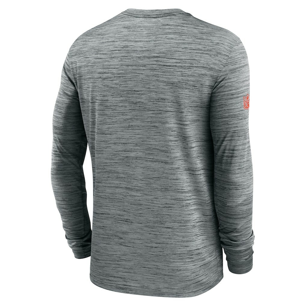 Cleveland Browns Sideline Velocity Performance Long Sleeve T-Shirt - Gray