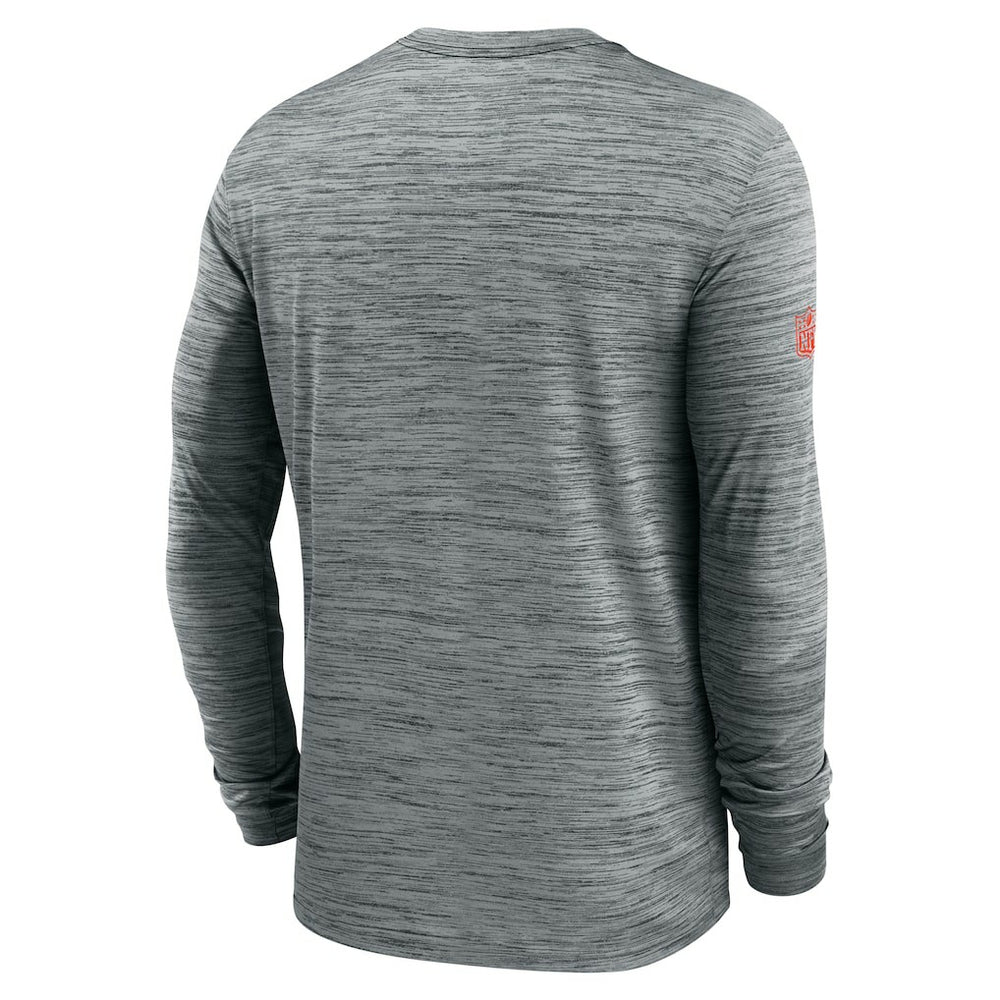 Cleveland Browns Sideline Velocity Performance Long Sleeve T-Shirt - Gray