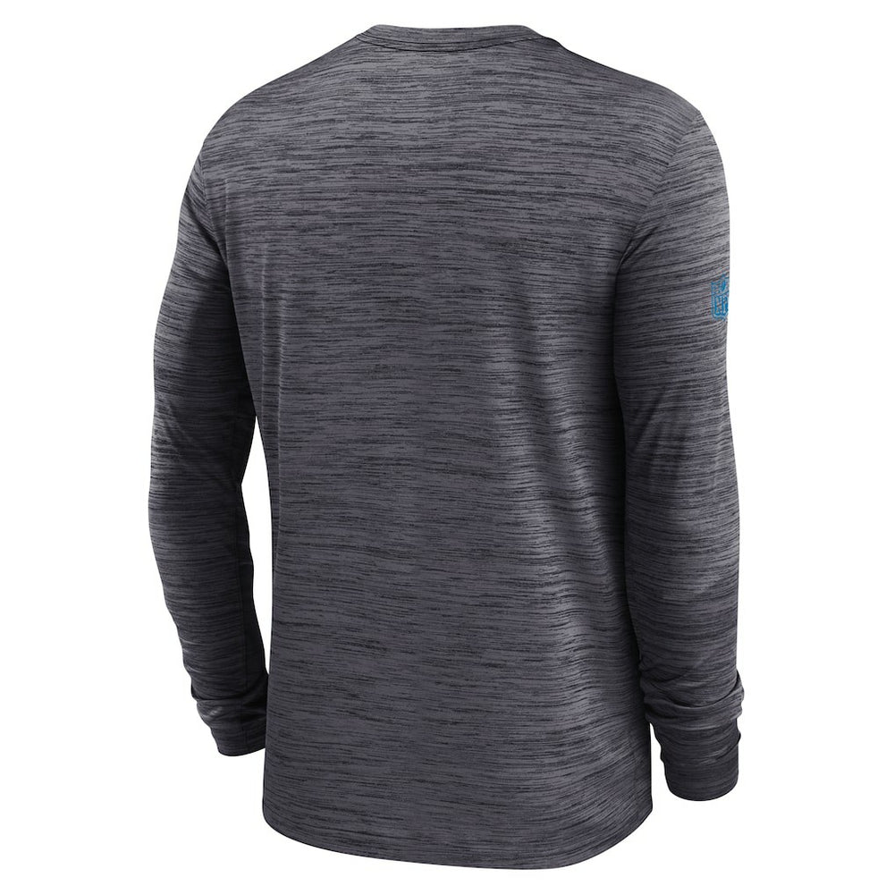 Carolina Panthers Sideline Velocity Performance Long Sleeve T-Shirt - Black