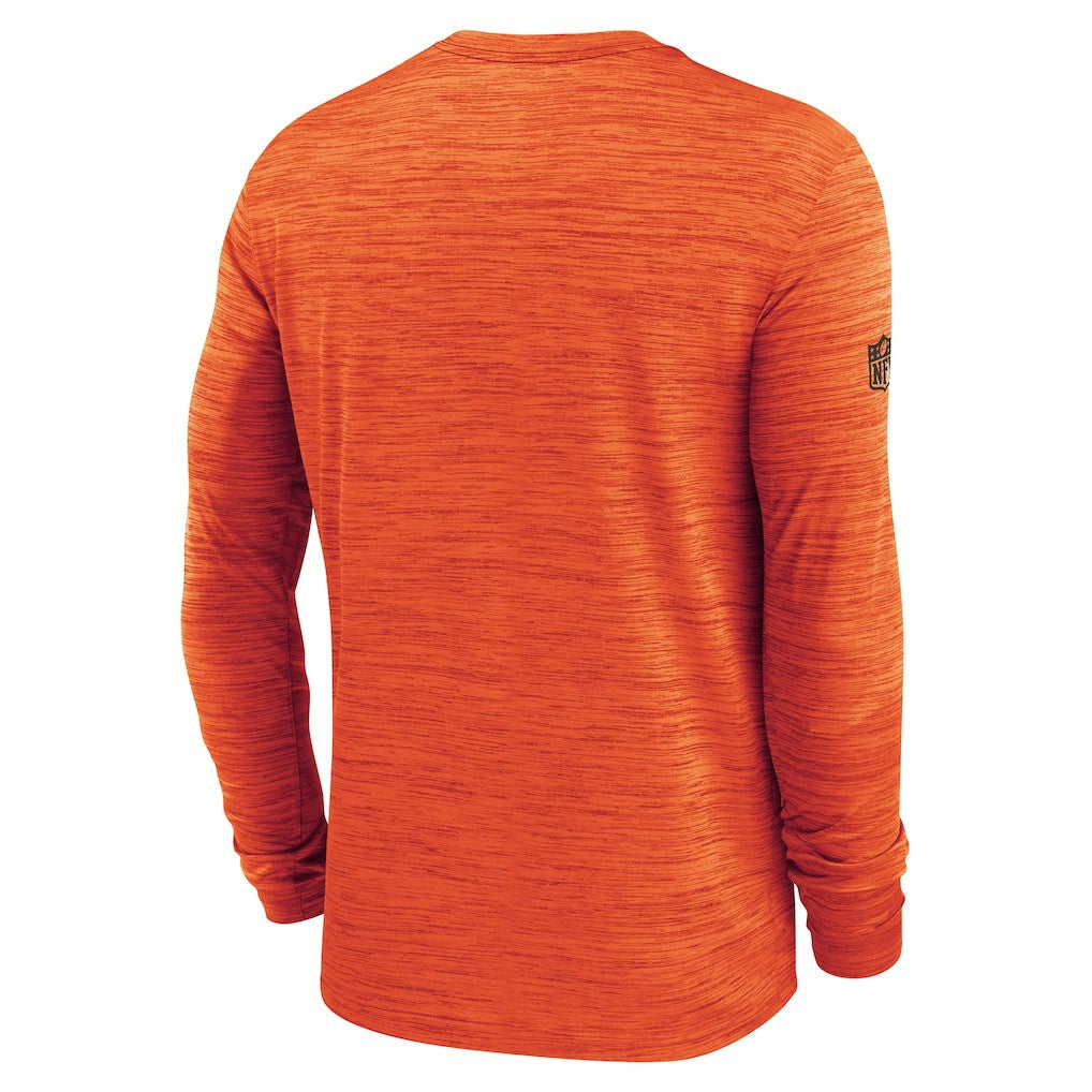 Cleveland Browns Sideline Velocity Performance Long Sleeve T-Shirt - Orange