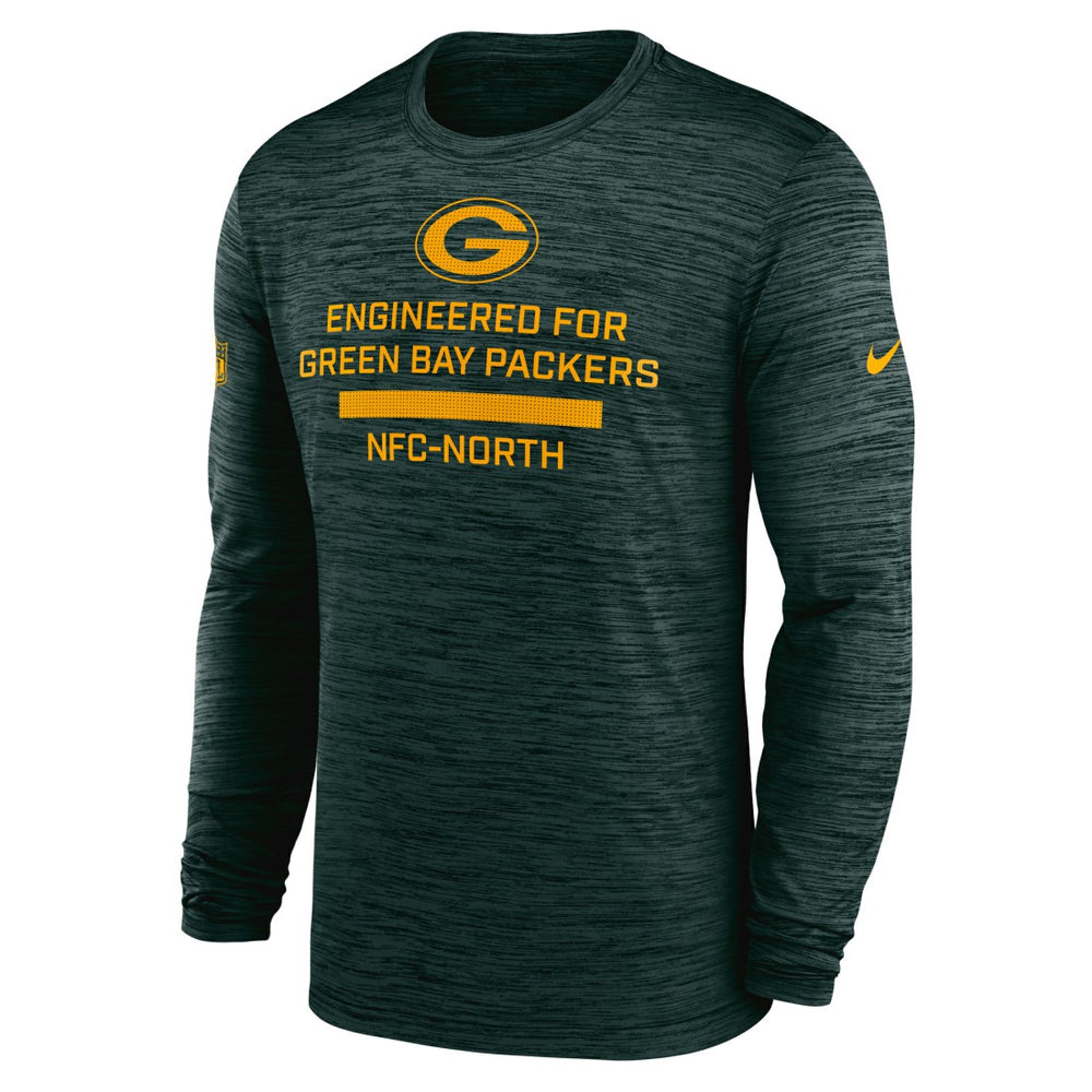 Green Bay Packers Sideline Velocity Performance Long Sleeve T-Shirt - Green