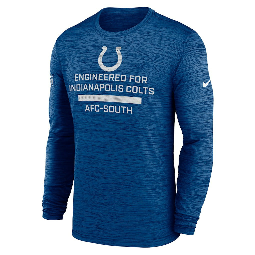 Indianapolis Colts Sideline Velocity Performance Long Sleeve T-Shirt - Royal