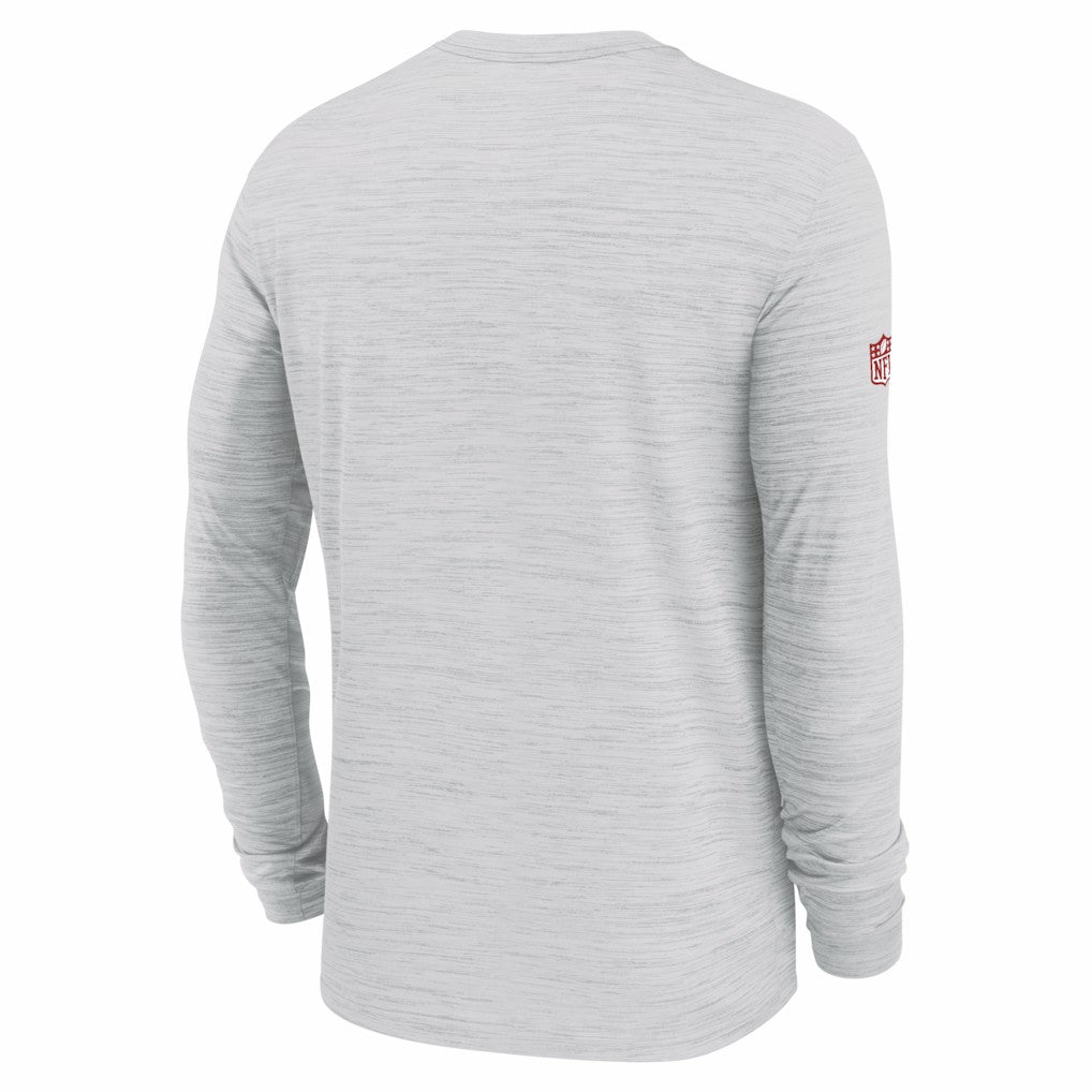 Kansas City Chiefs Sideline Velocity Performance Long Sleeve T-Shirt - Ash