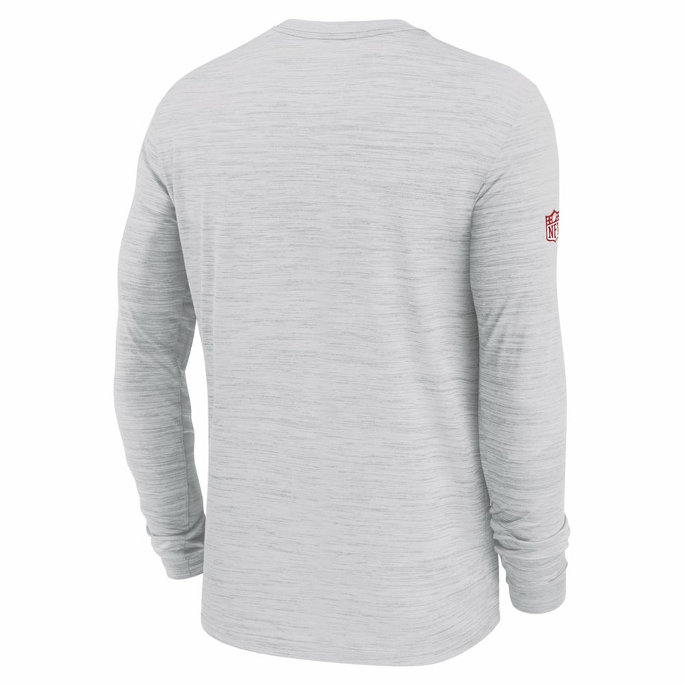 Kansas City Chiefs Sideline Velocity Performance Long Sleeve T-Shirt - Ash