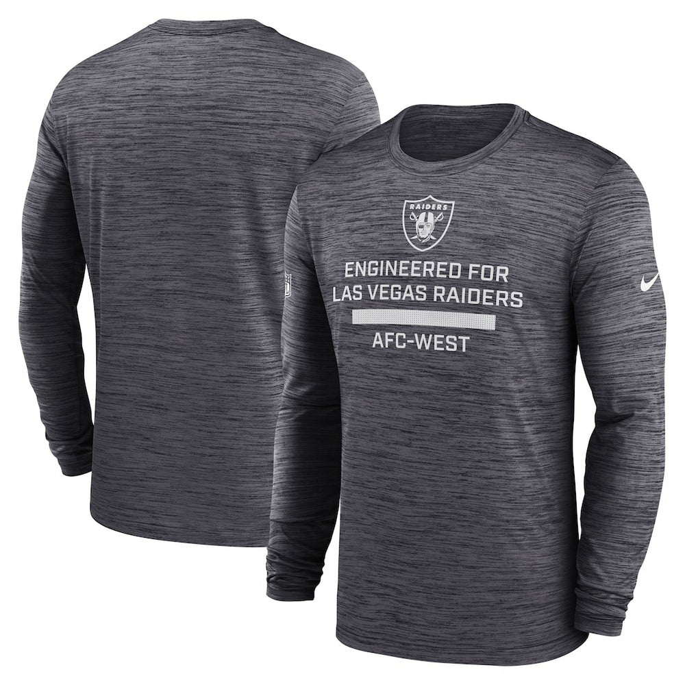 Las Vegas Raiders Sideline Velocity Performance Long Sleeve T-Shirt - Black