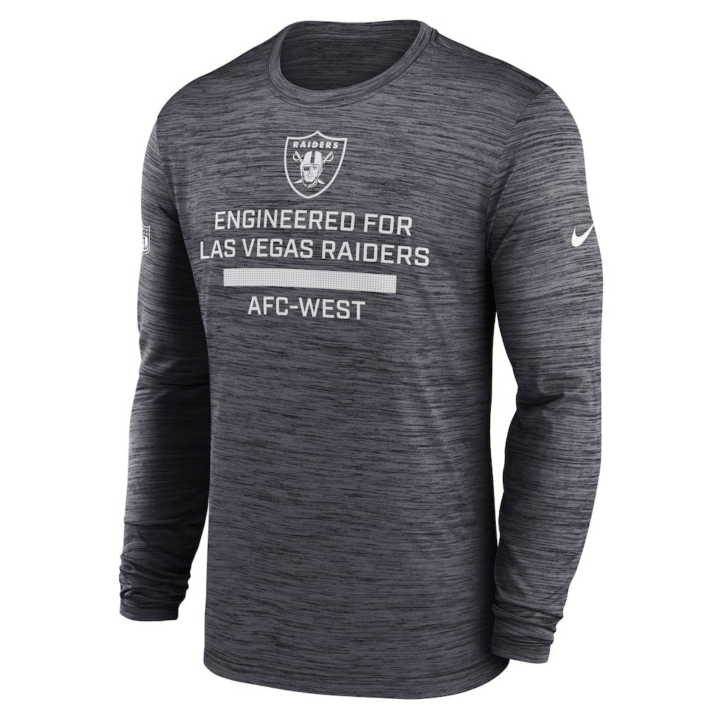 Las Vegas Raiders Sideline Velocity Performance Long Sleeve T-Shirt - Black