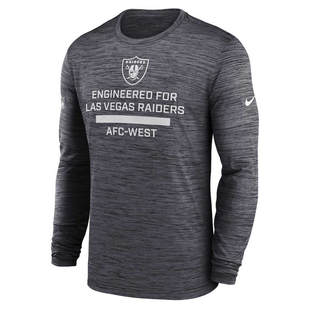 Las Vegas Raiders Sideline Velocity Performance Long Sleeve T-Shirt - Black