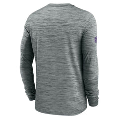 Minnesota Vikings Sideline Velocity Performance Long Sleeve T-Shirt - Gray