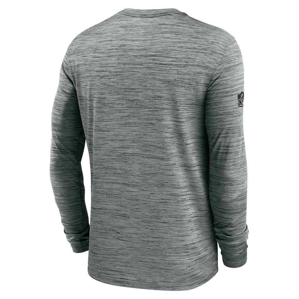 Las Vegas Raiders Sideline Velocity Performance Long Sleeve T-Shirt - Gray