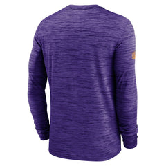 Minnesota Vikings Sideline Velocity Performance Long Sleeve T-Shirt - Purple
